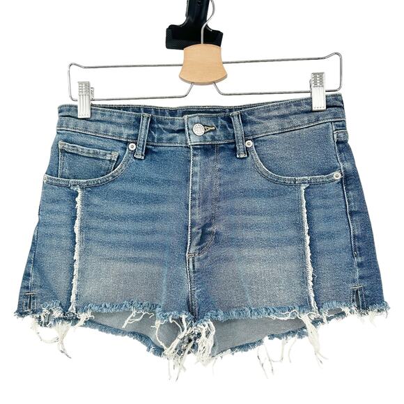 Lucky Brand Womens Summer Raw Hem High Rise Denim Cut Off Jean Shorts Size‎ 4 - Picture 1 of 9